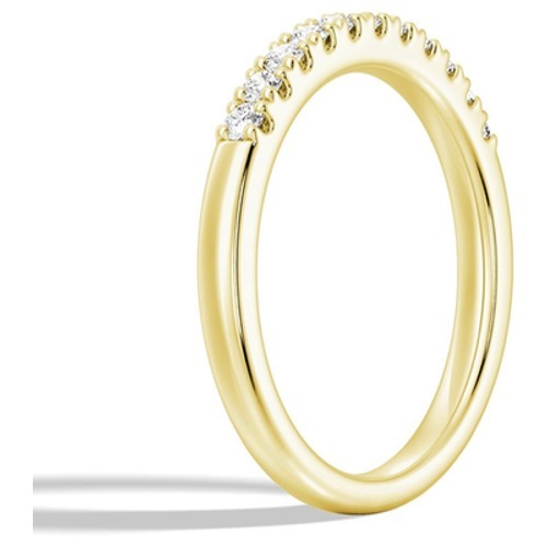 Msblue Moissanite Wedding Anniversary Band Ring Womens 9 Gold 2mm Stackable Pave — image 3 of 8